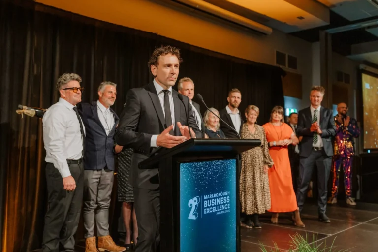 Tim Aldridge accepts the Supreme Award